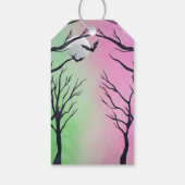 魔女のハロウィン ベビーシャワーフェルト ピンクのギフトタグ ギフトタグ (裏面)