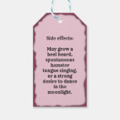 魔女のハロウィーンの薬のレシピ。 ギフトタグ (裏面)