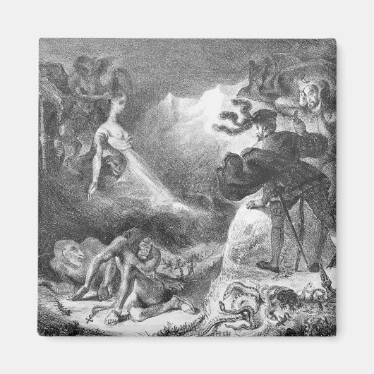 魔女のファウストとメフィストヘレス マグネット (正面)