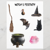 魔女のフェスティバル装飾スクラップブックシート (正面)