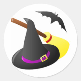魔女のブロムと帽子 ラウンドシール
