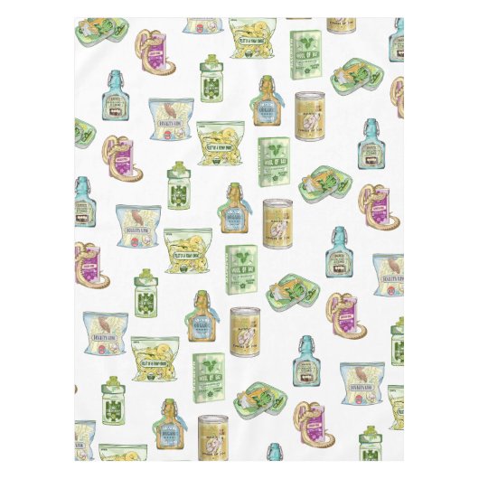 魔女のポーション模様ダブルダブル テーブルクロス (正面)