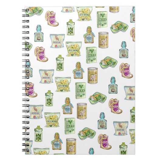 魔女のポーション模様ダブルダブル ノートブック (正面)