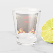魔女の不気味なハロウィーン墓地を飲む ショットグラス (裏面)