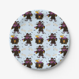 魔女の不気味不気味ハローウィンパーティ ペーパープレート