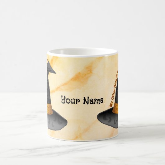 魔女の他の乗り物のカスタムマグカップ コーヒーマグカップ (中央)