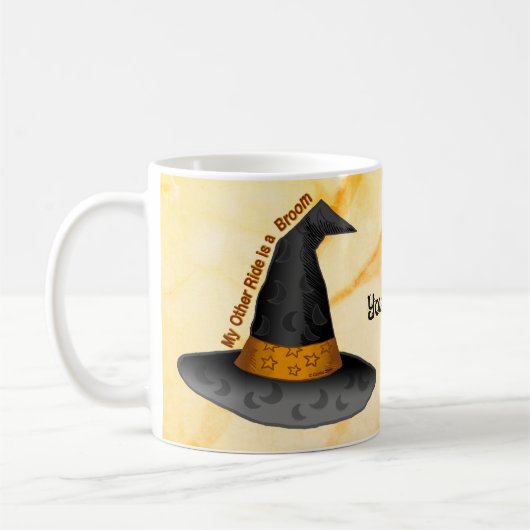 魔女の他の乗り物のカスタムマグカップ コーヒーマグカップ (左)