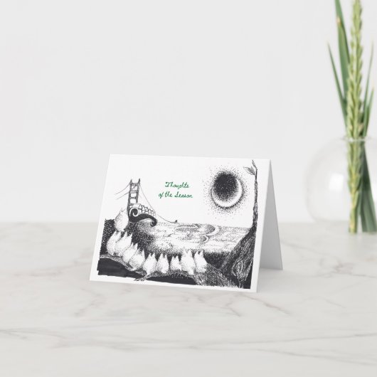 魔女の休日ユール(キリスト降誕祭)カード"シーズンの考え" カード (正面)