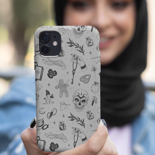 魔女の儀式パターン iPhone 16ケース