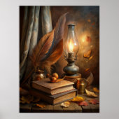 魔女の勉強ウォールアート – ヴィンテージキャンドルライト魔法 ポスター (正面)