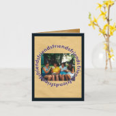 魔女の友だちはハロウィンカードを取りに来ている カード (黄色い花)