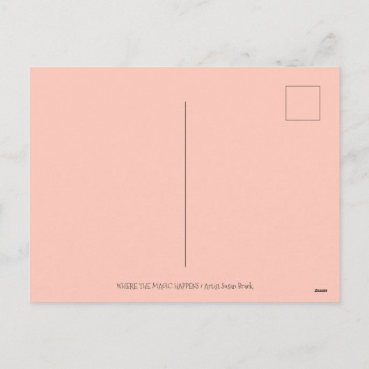 魔女の口紅、香水&爪、 ネイルポリッシュおもしろい、かわいい シーズンポストカード (裏面)