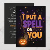 魔女の呪文 ハロウィンパーティーの招待状 招待状 (正面/裏面)