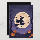 魔女の呪文 - ハロウィン グリーティングカード シーズンカード (正面/裏面)