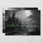 魔女の城 ハロウィンパーティーの招待状 招待状 (正面/裏面)