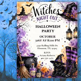 魔女の夜のハロウィンパーティー 招待状