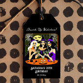 魔女の大人ハロウィーン誕生日パーティーを飲む ギフトタグ