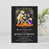 魔女の大人ハロウィーン誕生日パーティーを飲む 招待状 (スタンド正面)