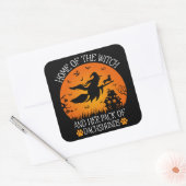 魔女の家と彼女のパックのダシュントクール スクエアシール (封筒)