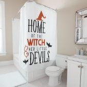 魔女の家と彼女の小さな悪魔ハロウィーン シャワーカーテン (インサイチュ)
