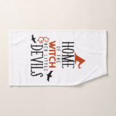 魔女の家と彼女の小さな悪魔ハロウィーン ハンドタオル (ハンドタオル)