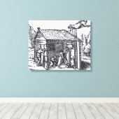 魔女の家のインテリア, 1579 キャンバスプリント (インサイチュ (ウッドフロア))