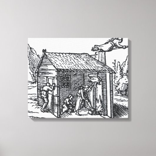 魔女の家のインテリア, 1579 キャンバスプリント (正面)