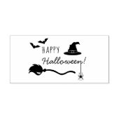 魔女の帽子とクモとこうもりのハロウィン セルフインキングスタンプ (デザイン)