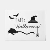 魔女の帽子とクモとこうもりのハロウィン ドアマット (正面)
