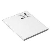 魔女の帽子とクモとこうもりのハロウィン ノートパッド (アングル)