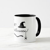 魔女の帽子とクモとこうもりのハロウィン マグカップ (正面右)