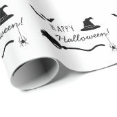 魔女の帽子とクモとこうもりのハロウィン ラッピングペーパー (ロールコーナー)