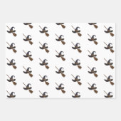 魔女の帽子とブローチ ラッピングペーパーシート (正面2)