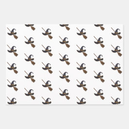 魔女の帽子とブローチ ラッピングペーパーシート