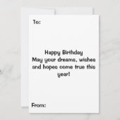 魔女の帽子と星がついた紫色の子猫 カード (裏面)