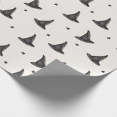 魔女の帽子と星型 ラッピングペーパー (角)