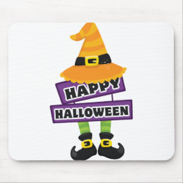 魔女の帽子と足のハロウィン マウスパッド