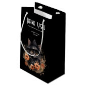 魔女の帽子にかわいい黒猫パーティーありがとう スモールペーパーバッグ (裏面アングル)