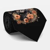 魔女の帽子にかわいい黒猫 ネクタイ (ロール)