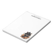 魔女の帽子にかわいい黒猫 ノートパッド (回転)