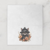 魔女の帽子にかわいい黒猫 プレイスカード (外部開封)