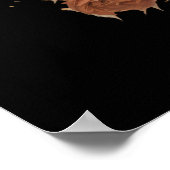 魔女の帽子にかわいい黒猫 ポスター (角)