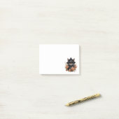 魔女の帽子にかわいい黒猫 ポストイット (デスク上)