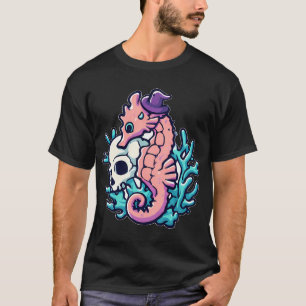 魔女の帽子のタツノオトシゴ Tシャツ