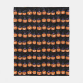 魔女の帽子のハロウィーンのカボチャ フリースブランケット (正面)