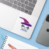 魔女の帽子のハロウィーンスロース シール (ノートパソコンとiPhone)