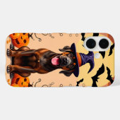 魔女の帽子をかぶったかわいい犬 Case-Mate iPhoneケース (裏面 (横))