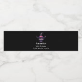 魔女の帽子をかぶったかわいい黒猫 – 誕生日 ペットボトルラベル (シングルラベル)