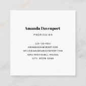 魔女の帽子をかぶったかわいい黒猫|過去記事 スクエア名刺 (裏面)