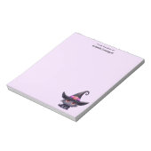 魔女の帽子をかぶったかわいい黒猫|過去記事 ノートパッド (回転)